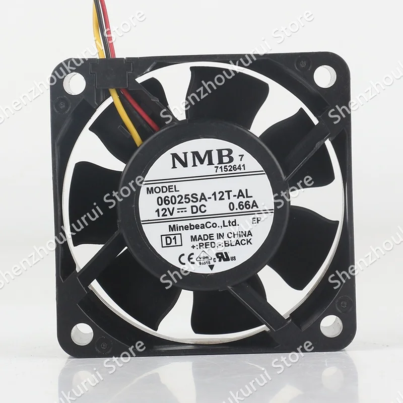 Original NMB 5V 24V 48V DC 12V 0.66A AC EC 6025 60X60X25MM 6CM magnetic suspension bearing three wire 06025SA-12T-AL cooling fan