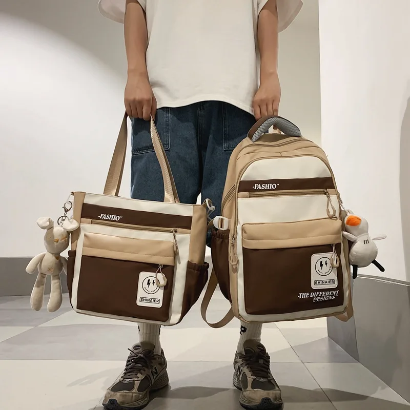 Multi-functional Backpack for School Girls and boy, Large Capacity  Backpack (Handheld),Kpop Youth Bag for Study Sports & Outing
