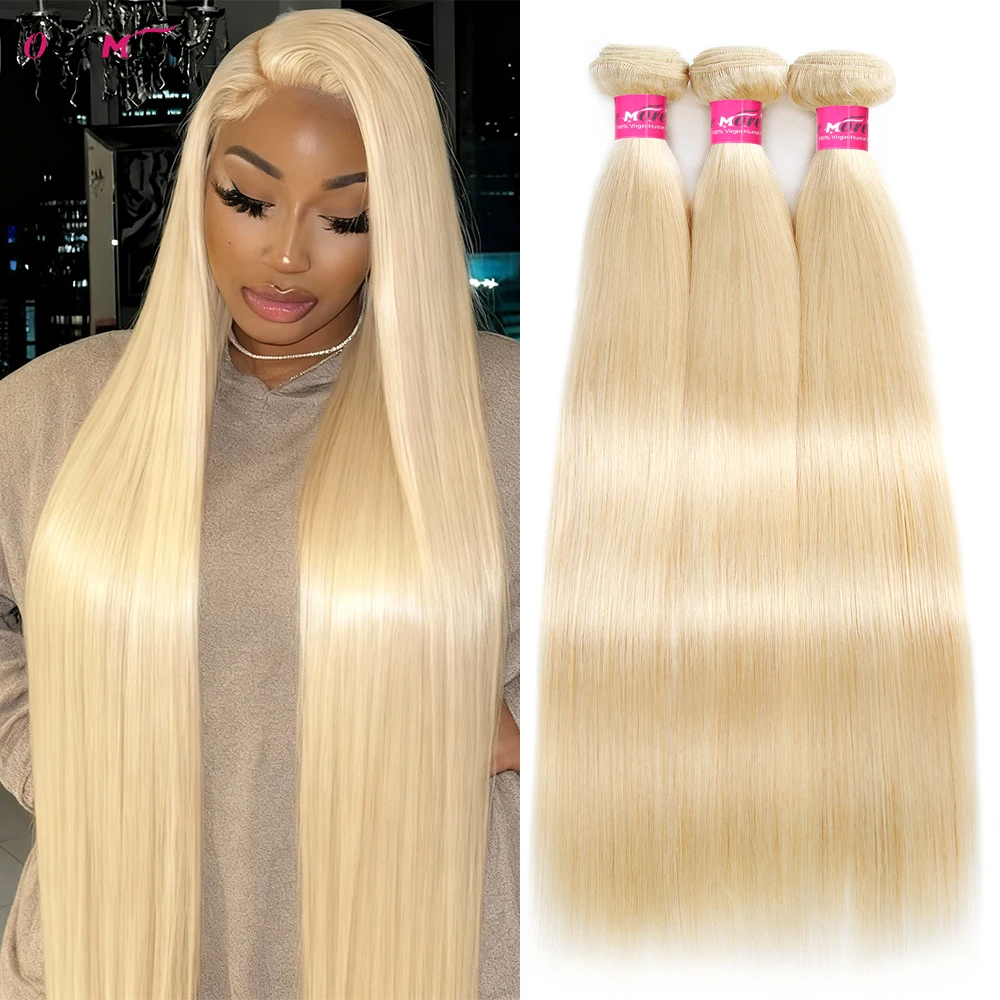 Cabelo Brasileiro Loiro 613 Liso em Trama Remy 100% Humano, Pacotes de 24, 26, 28, 30 Polegadas, Opções 1, 3, 4 Disponíveis