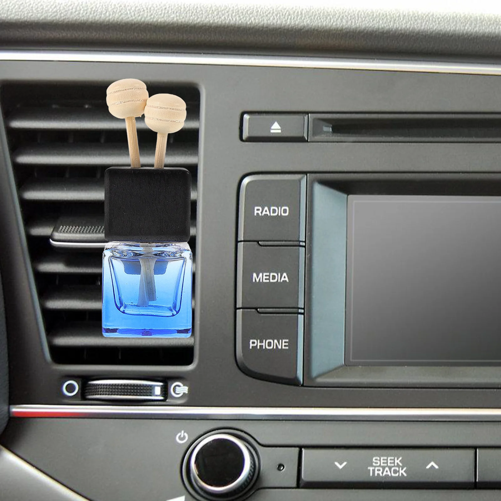 

Car Perfume Fresheners Plastic Aromatherapy Bracket Office Car Air Freshener Vent Clip Clear Glass Essential Oil