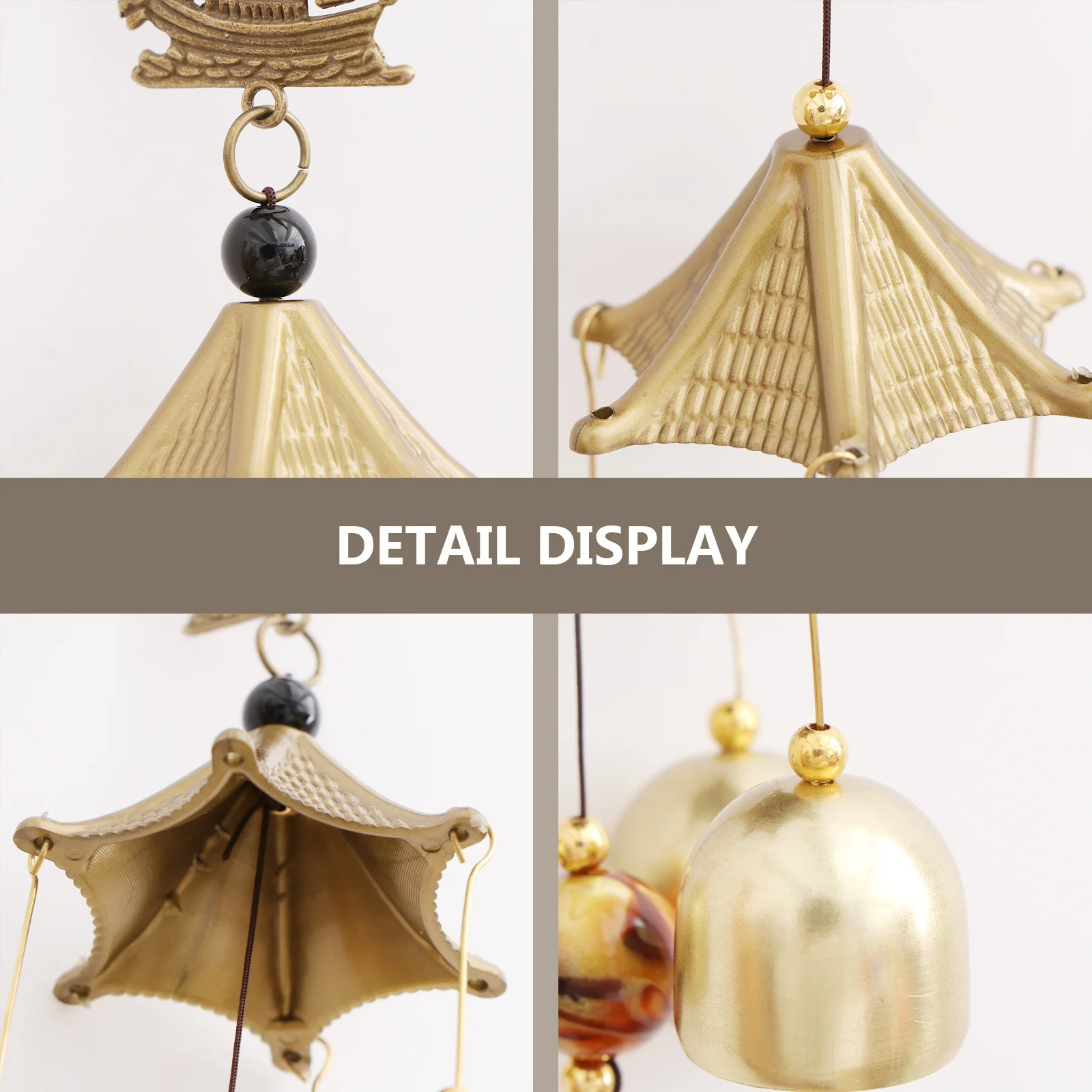 

1Pcs Antirust Copper Wind Chime Auspicious Sound Decor for Garden Cafe Restaurant Fengshui Metal Wind-Bell Antirust Wind-Bell