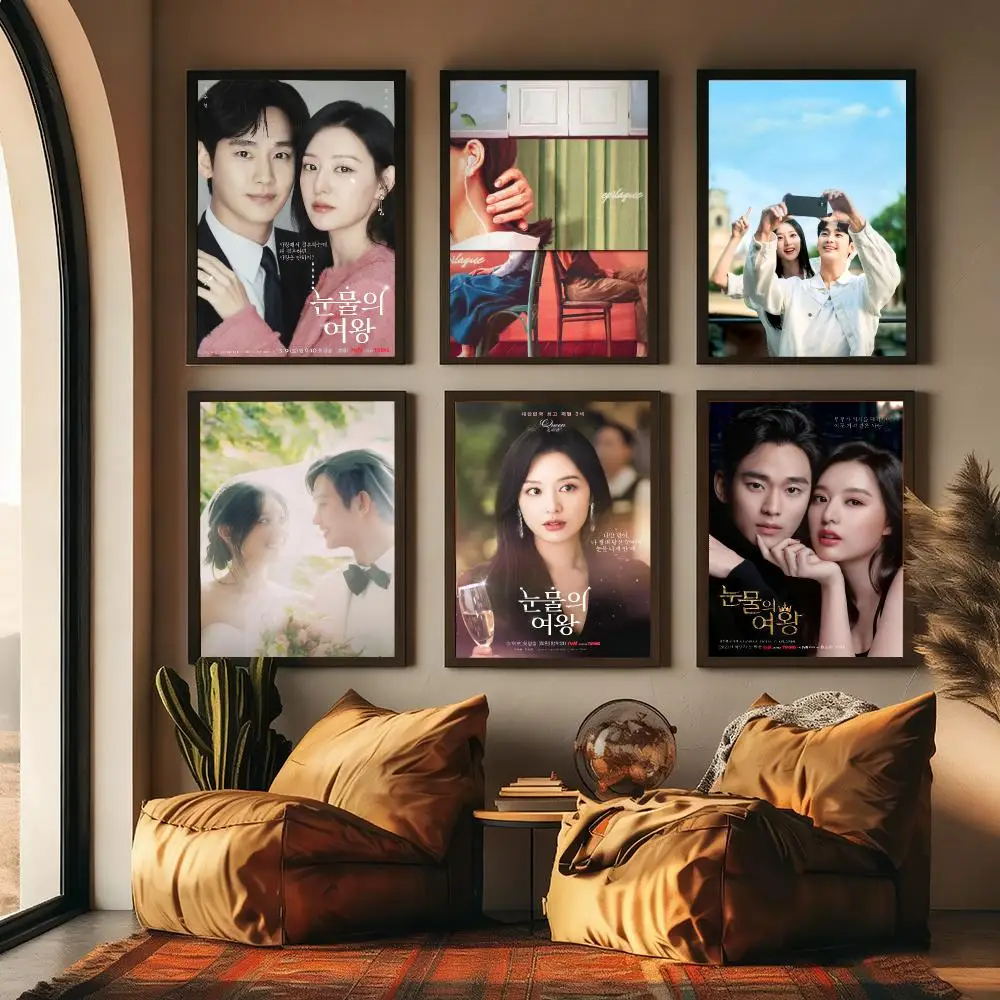 Tv Show Q-Queen Of Tears Poster Sticky Wall Art Printing Waterproof Home Living Bed Room Aesthetic Decor