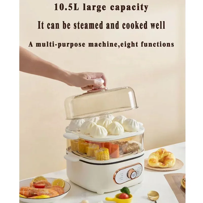 Steamer Household Steam Pot Small Multifunctional Large Capacity 2 Layers Multiple Layers Box Electric Steamer Cooker