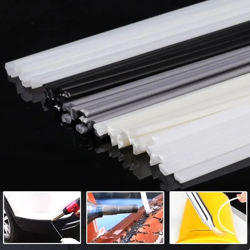 PP/PE/PVC/ABS Plastic Welding Rod Set 20cm for Bumper Repair Weld Supplies Plastic Weld Torch Polypropylene Welding Rod 50pcs