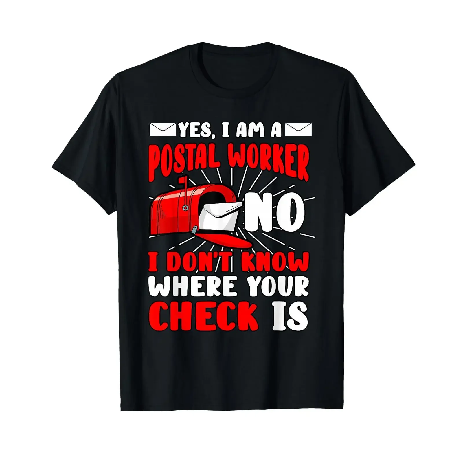 Yes I Am A Postal Worker Mail Carrier Postmen T Shirt vintage Washed streetwear Stretched Slightly Comfortable homme