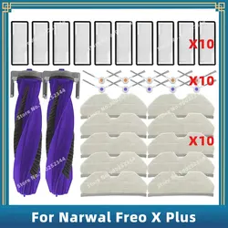 Compatible For ( Narwal Freo X Plus ) Replacement Parts Accessories Main Side Brush Hepa Filter Mop Cloth Brush Cover