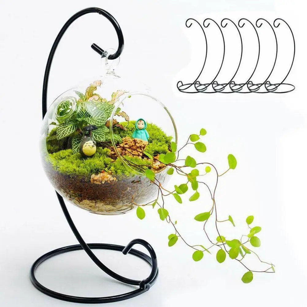 23 Microlandscape Ecological Bottle Iron Art Hanging Plant Hanger Hook Flower Holder Plant Shape Hanger Hanging Basket Bott P3B6