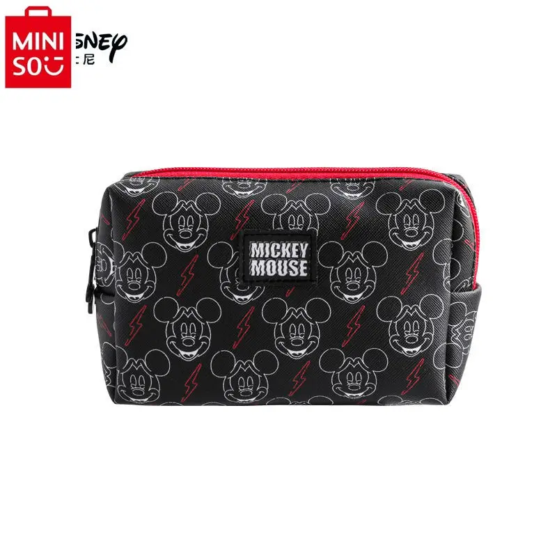 MINISO-Trousse de maquillage dessin animé Disney pour femme, sac de rangement multifonctionnel, étanche, portable, mode féminine