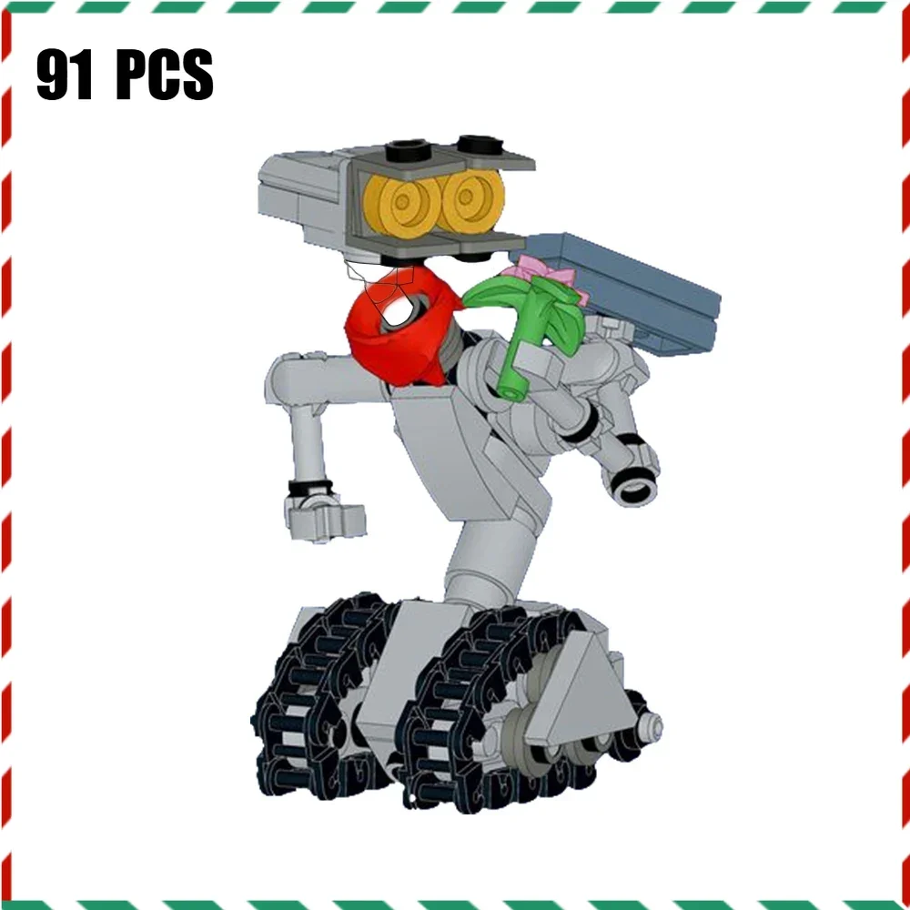 

MOC Robot John NO.5 Model Building Block Kit - DIY Assembly Bricks Retro AI Robotic Figure Display Kids Adults Movie Fans Gift