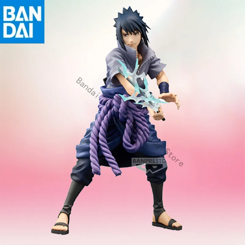 

in stock Original Genuine BANDAI NAMCO BANPRESTO NARUTO Shippuden Grandista Uchiha Sasuke PVC About 23cm Figure model toy gift