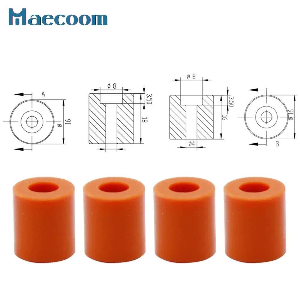 4Ppcs Hohe Temperatur Silikon Solide Spacer Heißer Bett Nivellierung Spalte 12/16/18/26mm Für CR-10 CR10S Ender-3 3D Drucker Teile – Detail 2