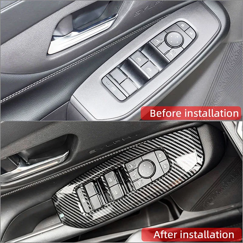 For Nissan Sentra Sylphy B19 2025 2026 Window lifting panel decorative frame ABS material interior protective component