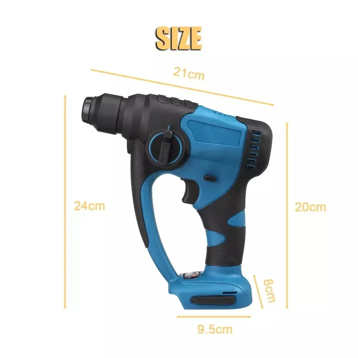 wholesale Common Tools 18V Rechargeable Brushless Cordless Rotary Electric Demolition Hammer Power Impact Drill Adapted