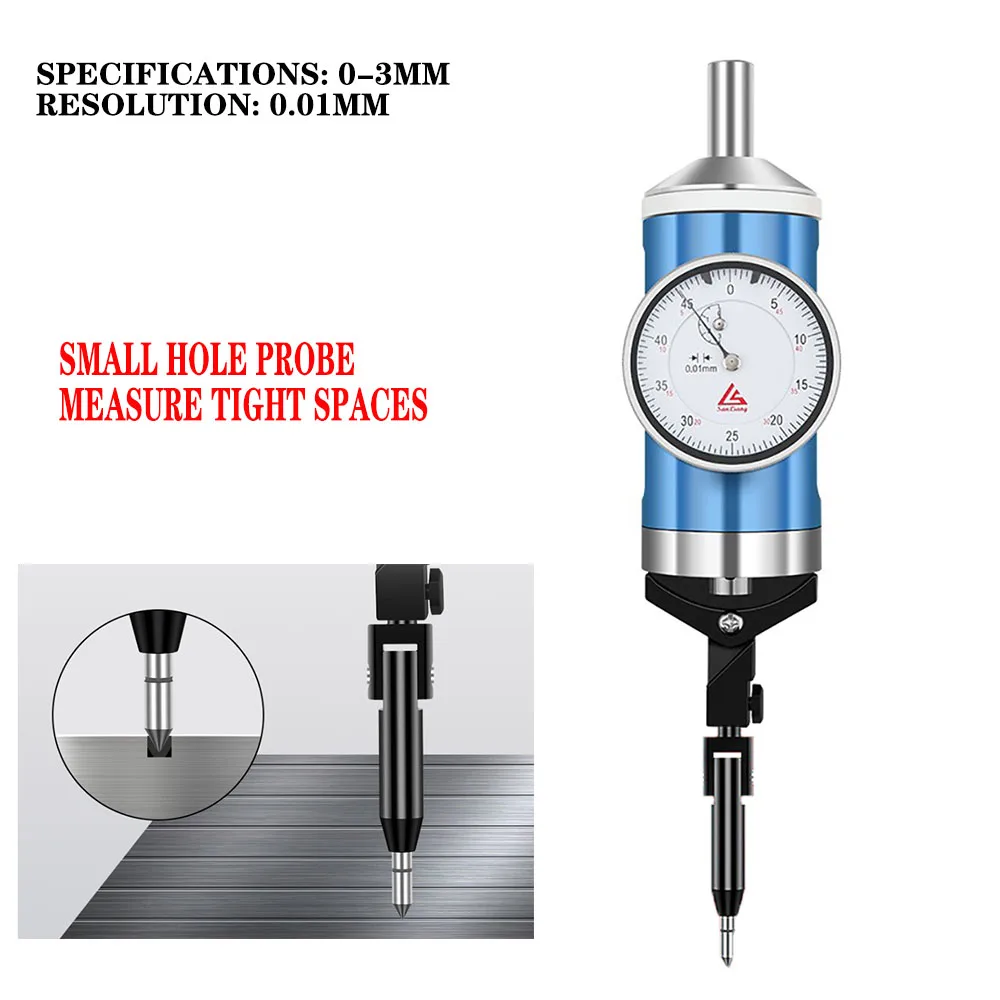 Three-quantity centering lever indicator table center mechanical pointer table centering table dial indicator accuracy 0-3MM