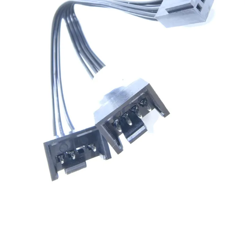 Computer 4Pin 3Pin 1 to 2-Port GPU CPU Cooler Fan PWM Deceleration Power Cable Temperature Control Speed Drop Wire 10CM