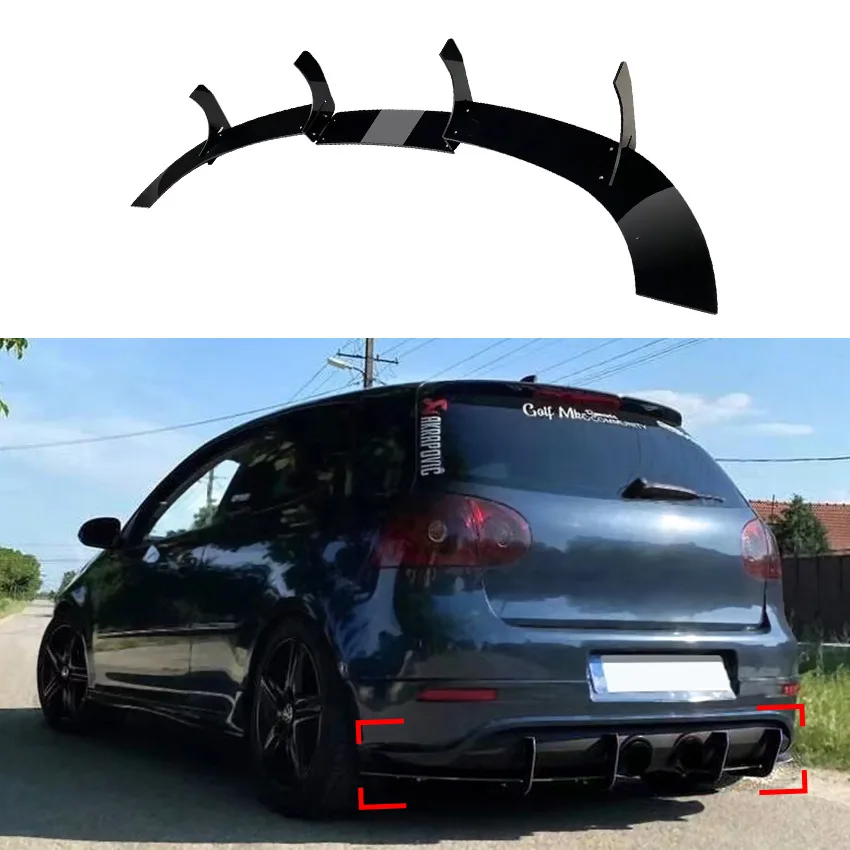

Rear Bumper Diffuser Shark Fin Kits for VW Golf 5 R32 MK5 2003-2008 Accessories Auto Exterior Modification Parts Car-style HOT