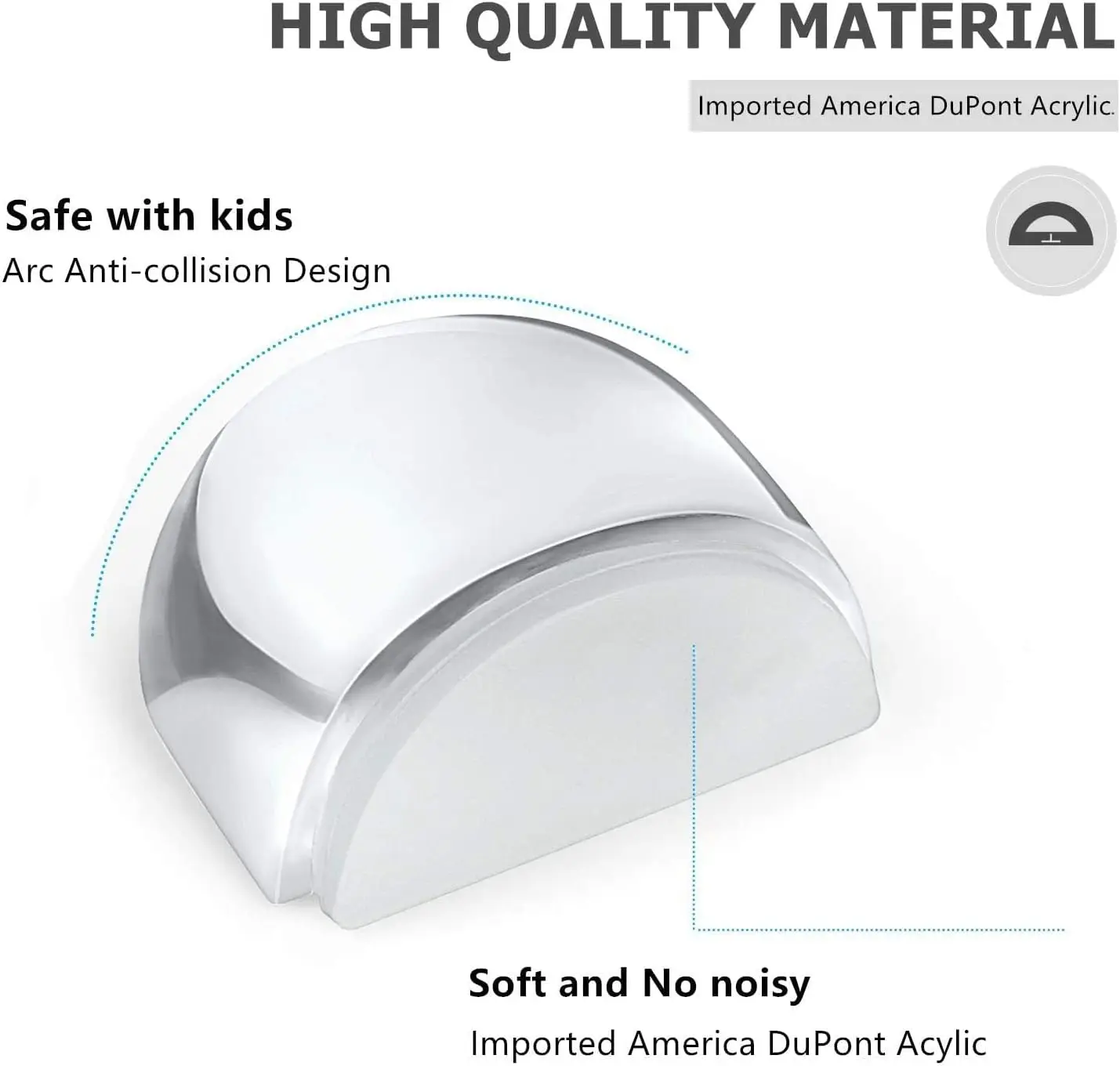 The Door Stopper Is Self-Adhesive, Anti-Collision, Perforation-Free and Transparent, Suitable for Wall Furniture