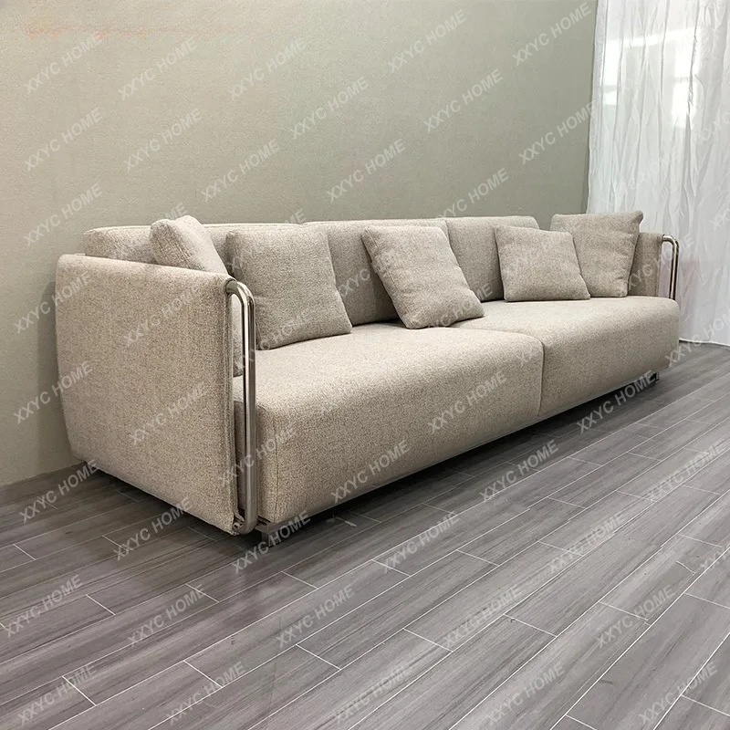 LX minimalist fabric three-seater sofa small apartment simple  sofa