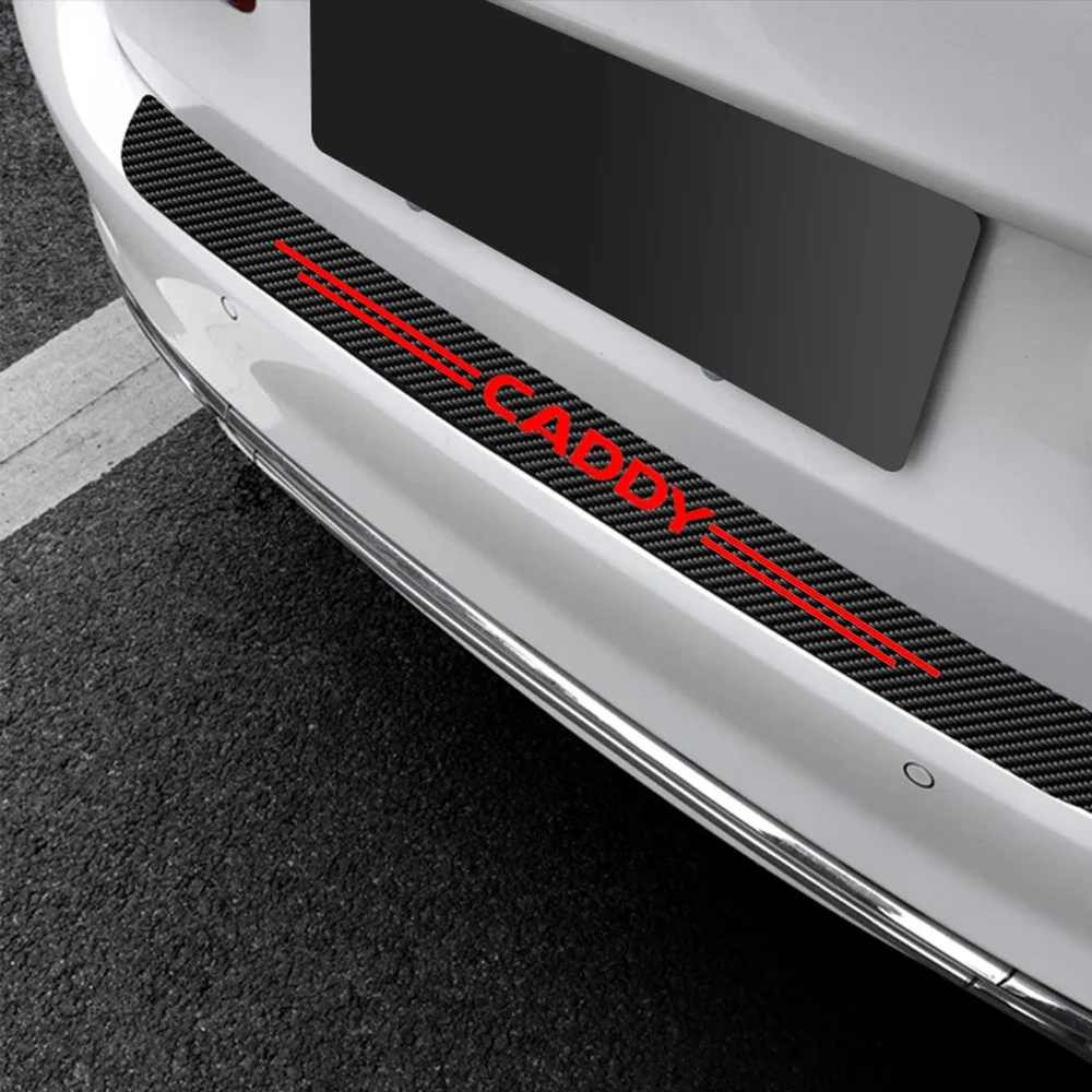 Hub Caps Car Door Threshold Sill Scuff Plate Anti Scratch Rear Trunk Bumper Sticker For Volkswagen VW Caddy Badge 2021 2019 2018 view 3