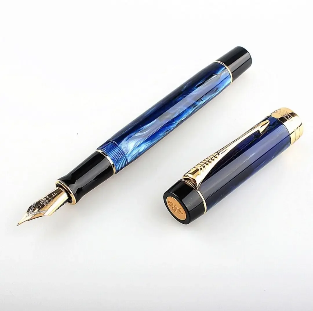 New Jinhao 100 Centennial Luxury Fountain Pen Resin Pens Gold Clip EF/F/M Classic Nib Writing Pen Stationery Office School Suppl