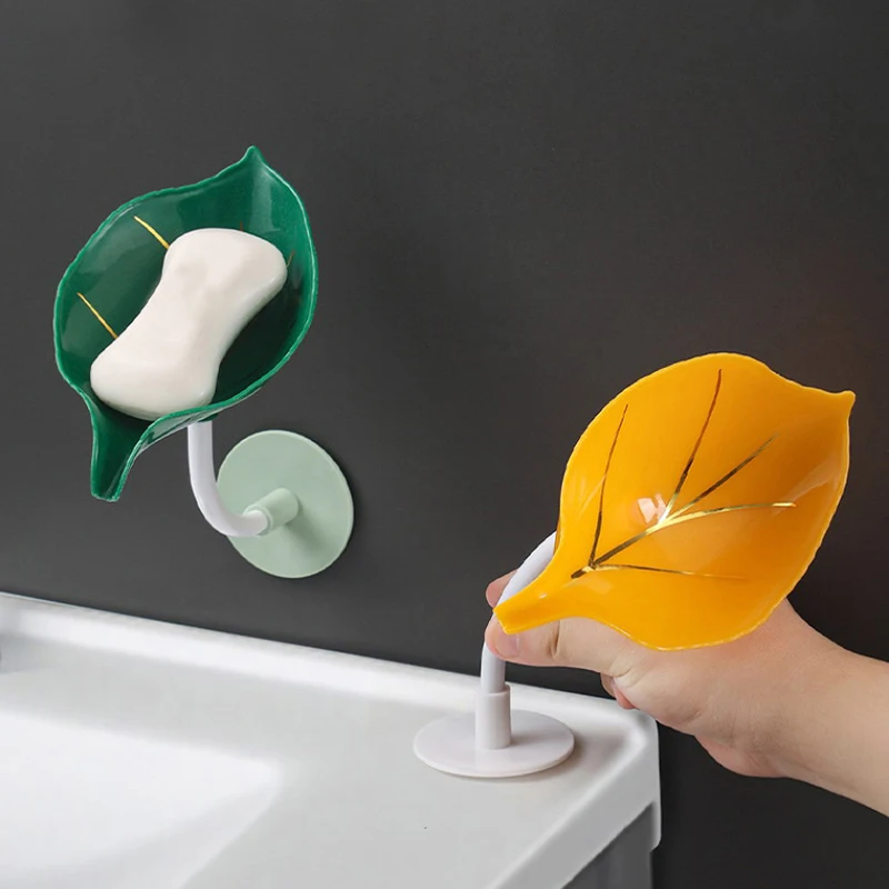 1pc Upgraded Soap Box With Drainage Double Grid Soap Rack, Wall Mounted Toilet With Cover Soap Rack, Non Perforated Soap Box