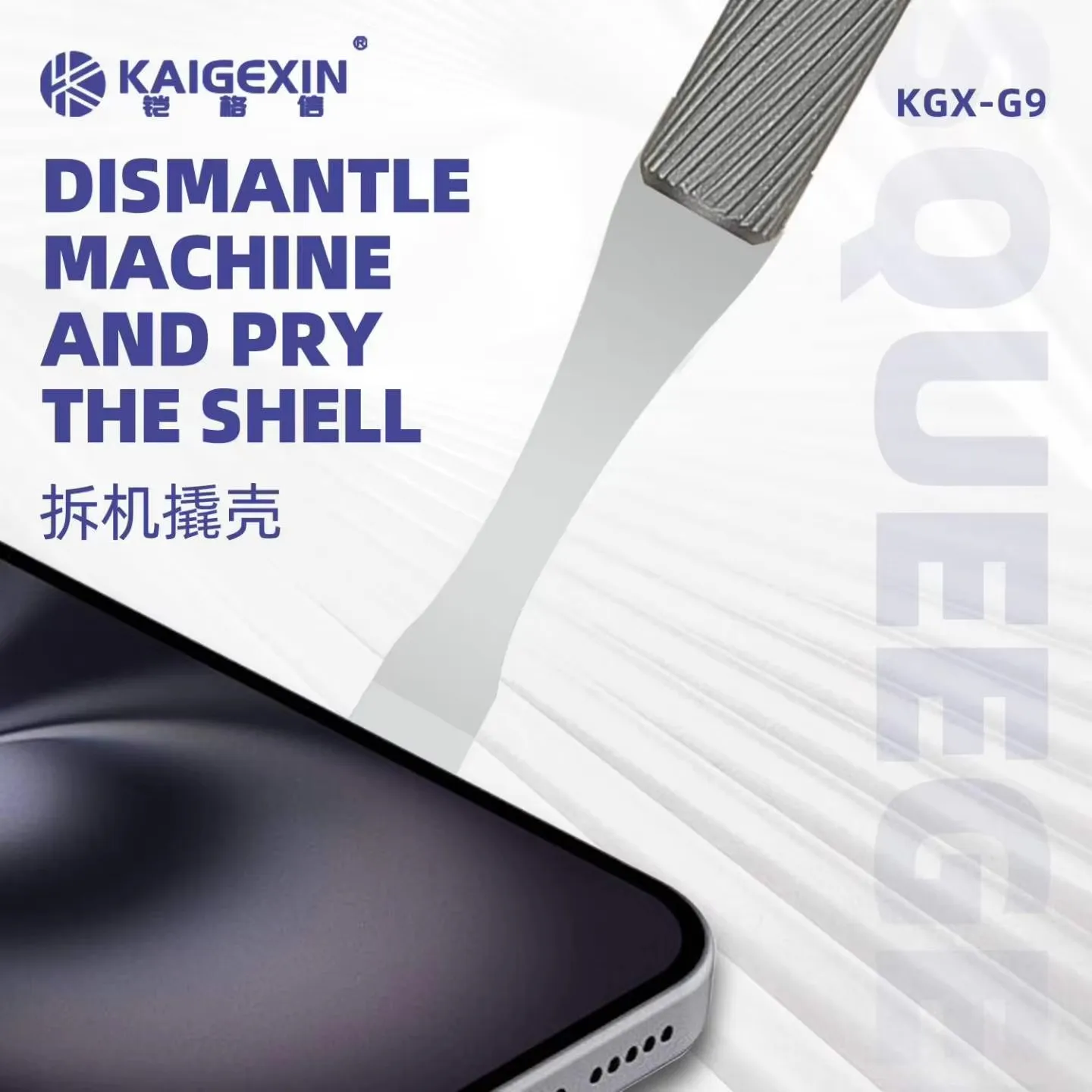 KAIGEXIN KGX-G9 Stainless Steel Non Magnetic Tin Scraper Set 3 Flat Heads for Phone Soldering PCB Cleaning Glue Removal Pry Tool