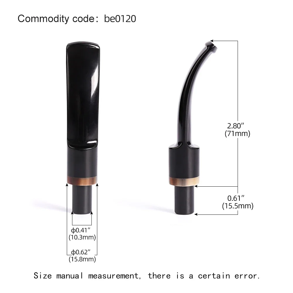 MUXIANG 1pc Acrylic Pipe Mouthpiece Classic Curved Bent Stem Special Price For 9mm Filter Element DIY Father's Day Gift
