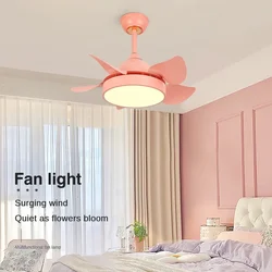 Modern Small Whirlwind Fan Ceiling Chandeliers LED Dining Room Living Room Bedroom Pendant Light Room Strong Wind Fan Light