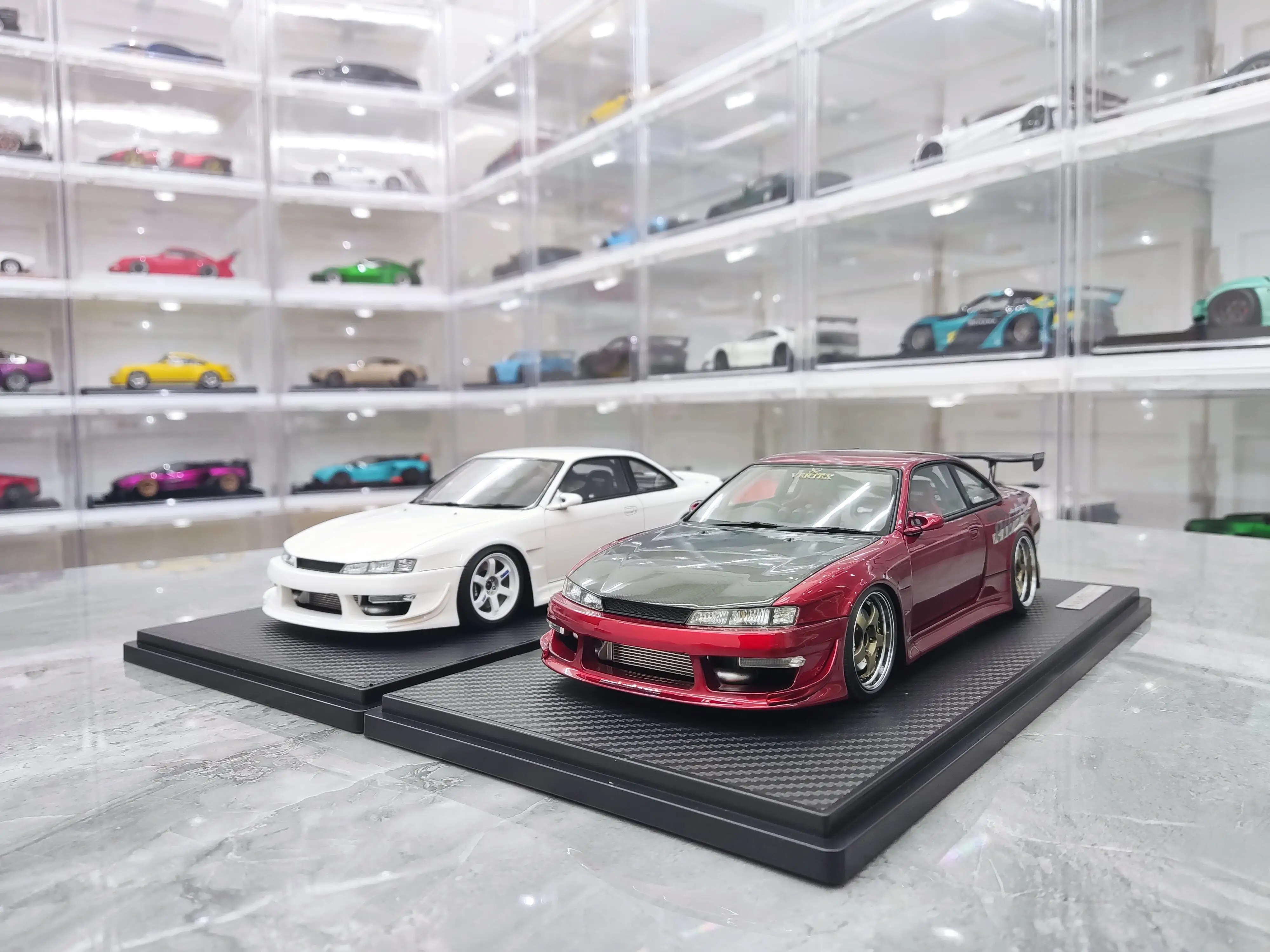 IG 1:18 VERTEX S14 Silvia JDM Simulation Limited Edition Resin Metal Static Car Model Toy Gift