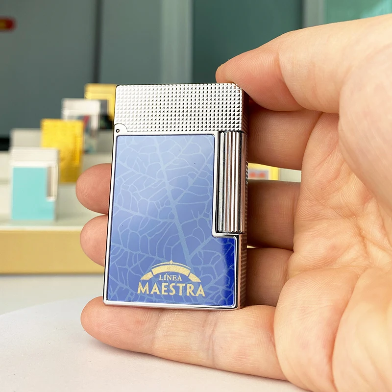 

Новая памятная серия, роскошная зажигалка с одним и двойным пламенем Ping Sound, бутановая зажигалка для курения сигарет с натуральной краской 19031