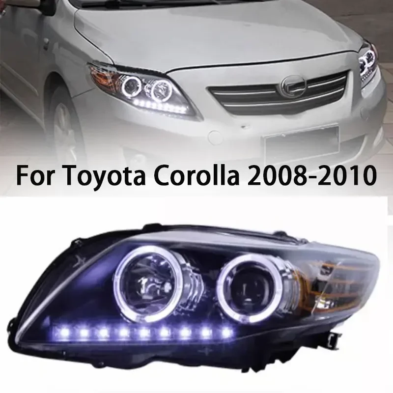 

Head Lamp for Toyota Corolla LED Headlight 2008-2010 Headlights Corolla DRL Turn Signal High Beam Angel Eye Projector Lens