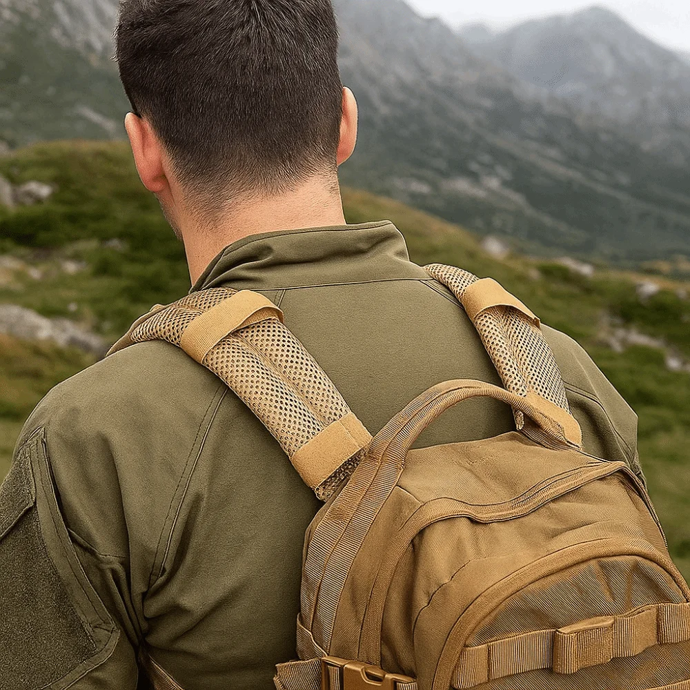 

1 Pair Breathable Shoulder Strap Pad Adjustable Anti-friction Outdoor Shoulder Pad Soft Cushioning Climbing Shoulder Pad
