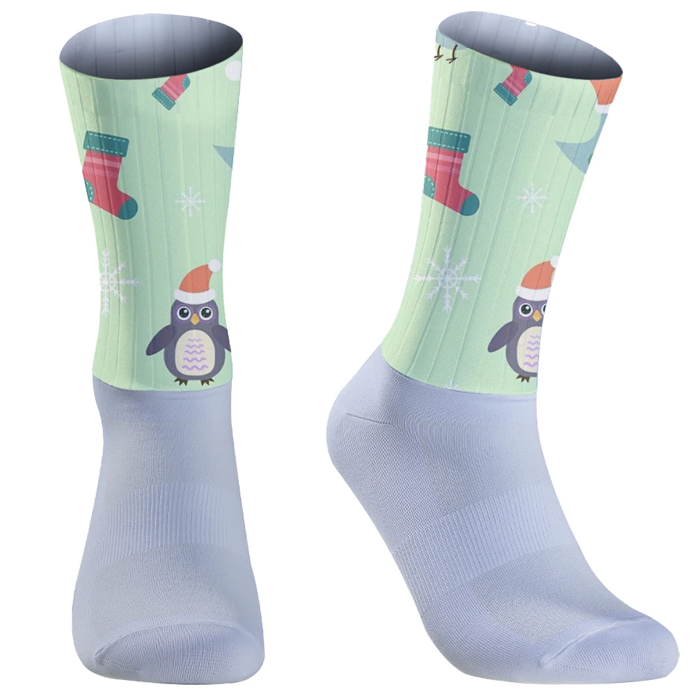 Christmas cycling socks Running Quick Dry Medium Cylinder Men and Women Sports Fitness in the Tube