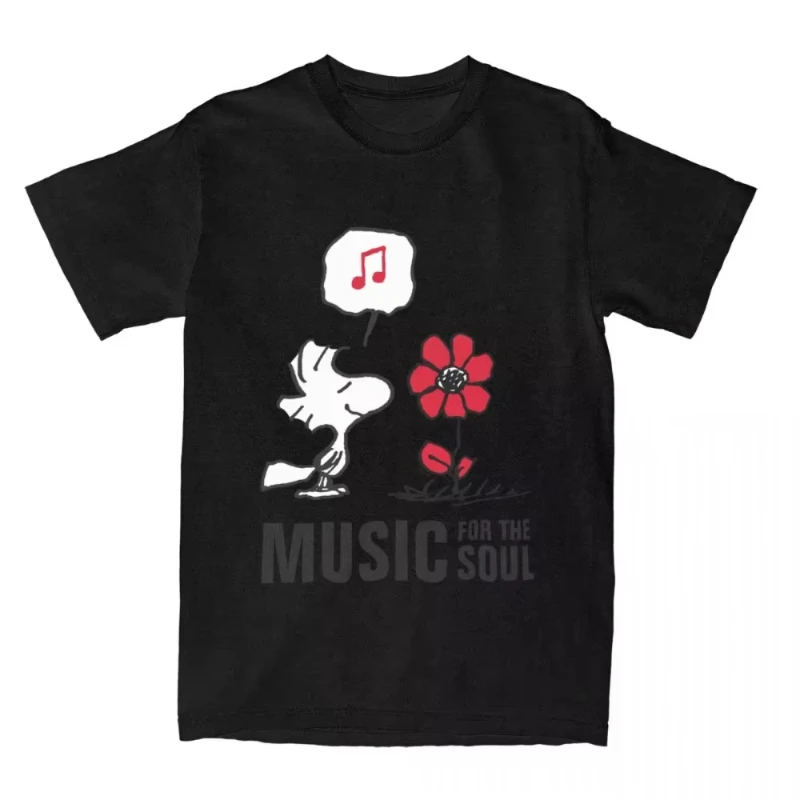 Camisetas MINISO Peanuts Woodstock con olor a flores, camiseta Vintage de algodón para hombres y mujeres, ropa de manga corta para hombres y adultos