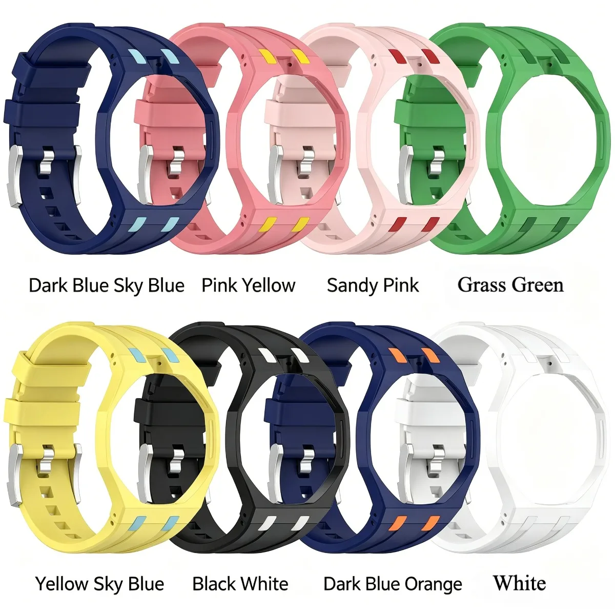 Silicone Watch Strap Case for Swatch X AP Royal POP Pocket Watch to Wristwatch Integrated Band Modification Accessories