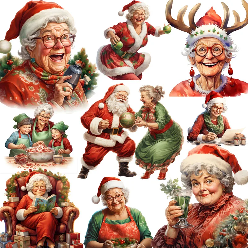 Grandma Christmas Stickers Crafts And Scrapbooking stickers kids toys book Decorative sticker DIY Stationery