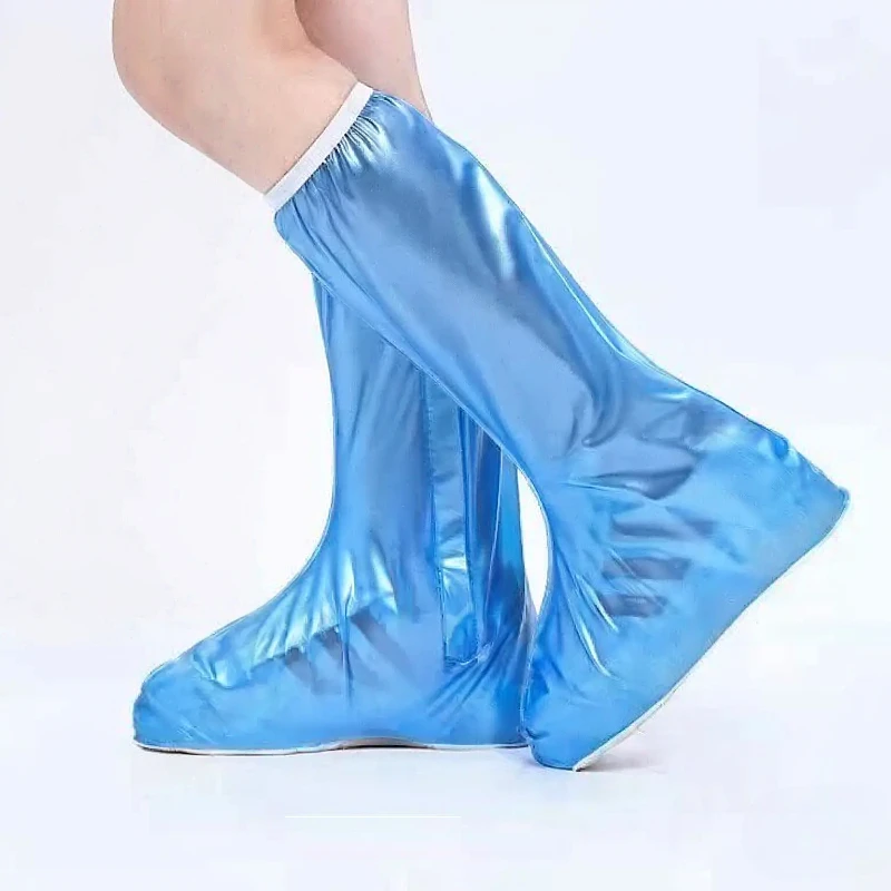Waterproof Shoe Covers Anti Slip Thickened High Top Rain Boot Men Women Portable Durable Outdoor Travel Overshoes Reusable
