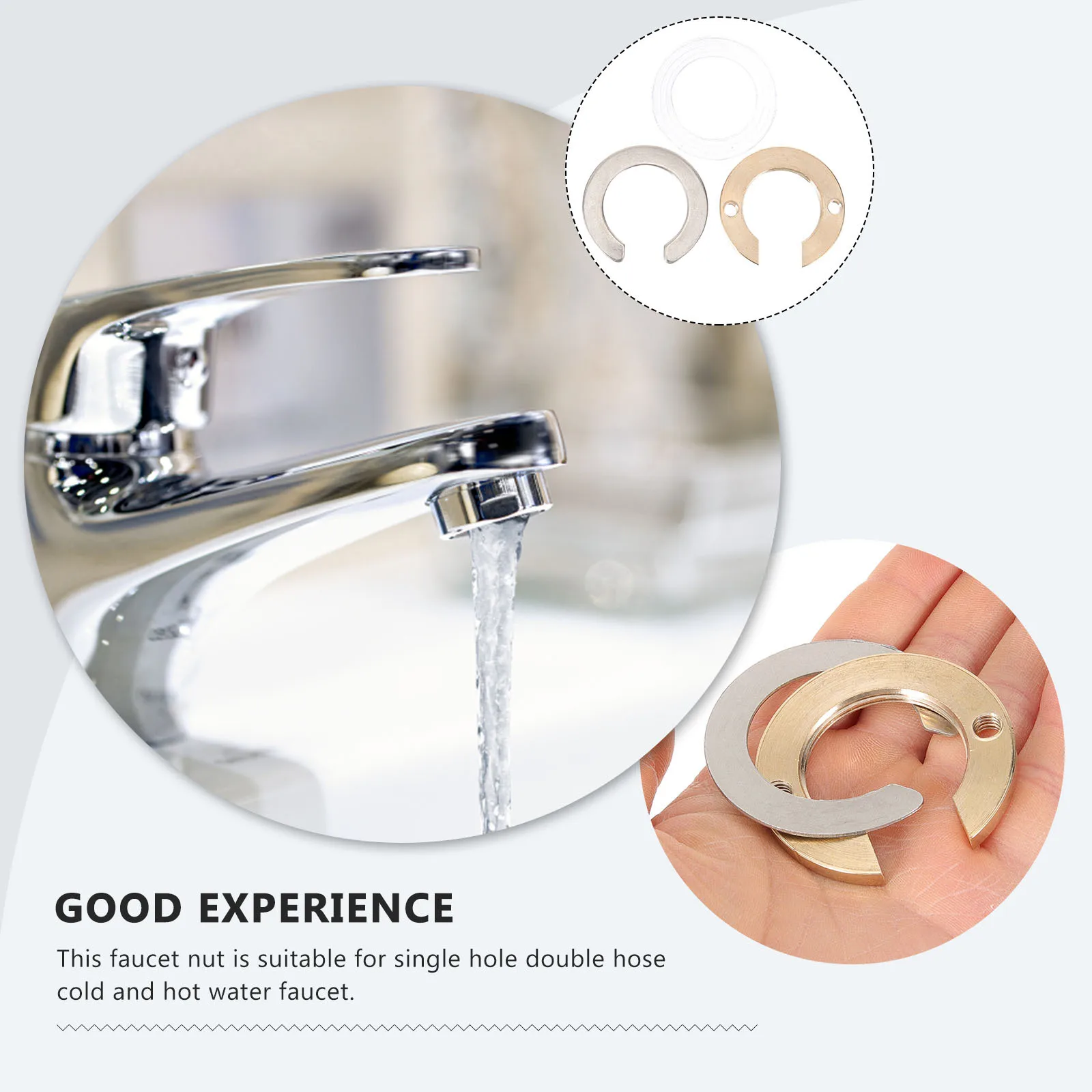 1 مجموعة النحاس صنبور الجوز C على شكل قفل الجوز المطبخ صنبور Antiloosing غطاء الربط بحلقة إحكام غسالة الحنفية تصاعد مجموعة