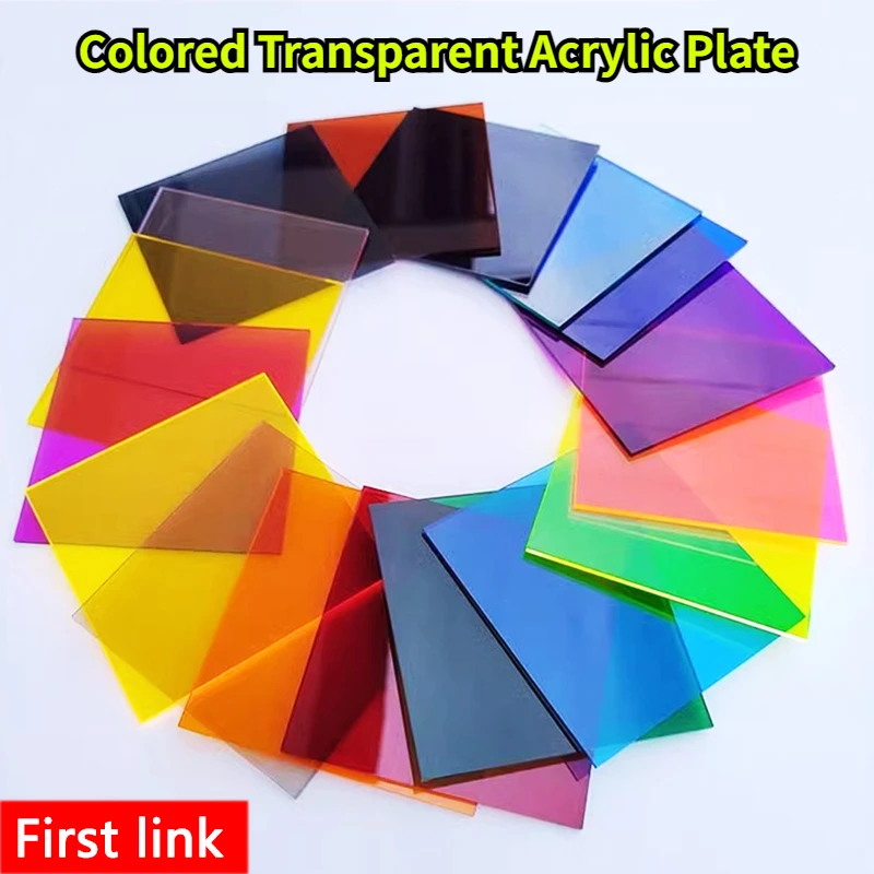 

1Pc Thick 3mm 5mm Colored Transparent Acrylic Plate Plexiglass Sheet 100x100-300x300mm PMMA Plastic Wafer DIY Display Project