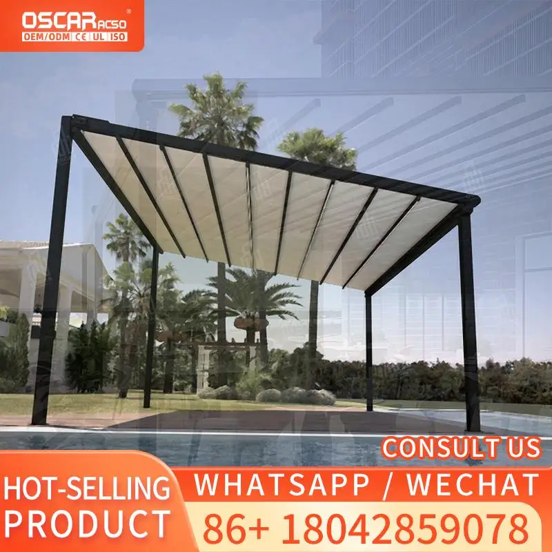 

Motorized Retractable Outdoor Canopy High Quality Roof for Garden Patio Balcony Retractable Canopy Pergola