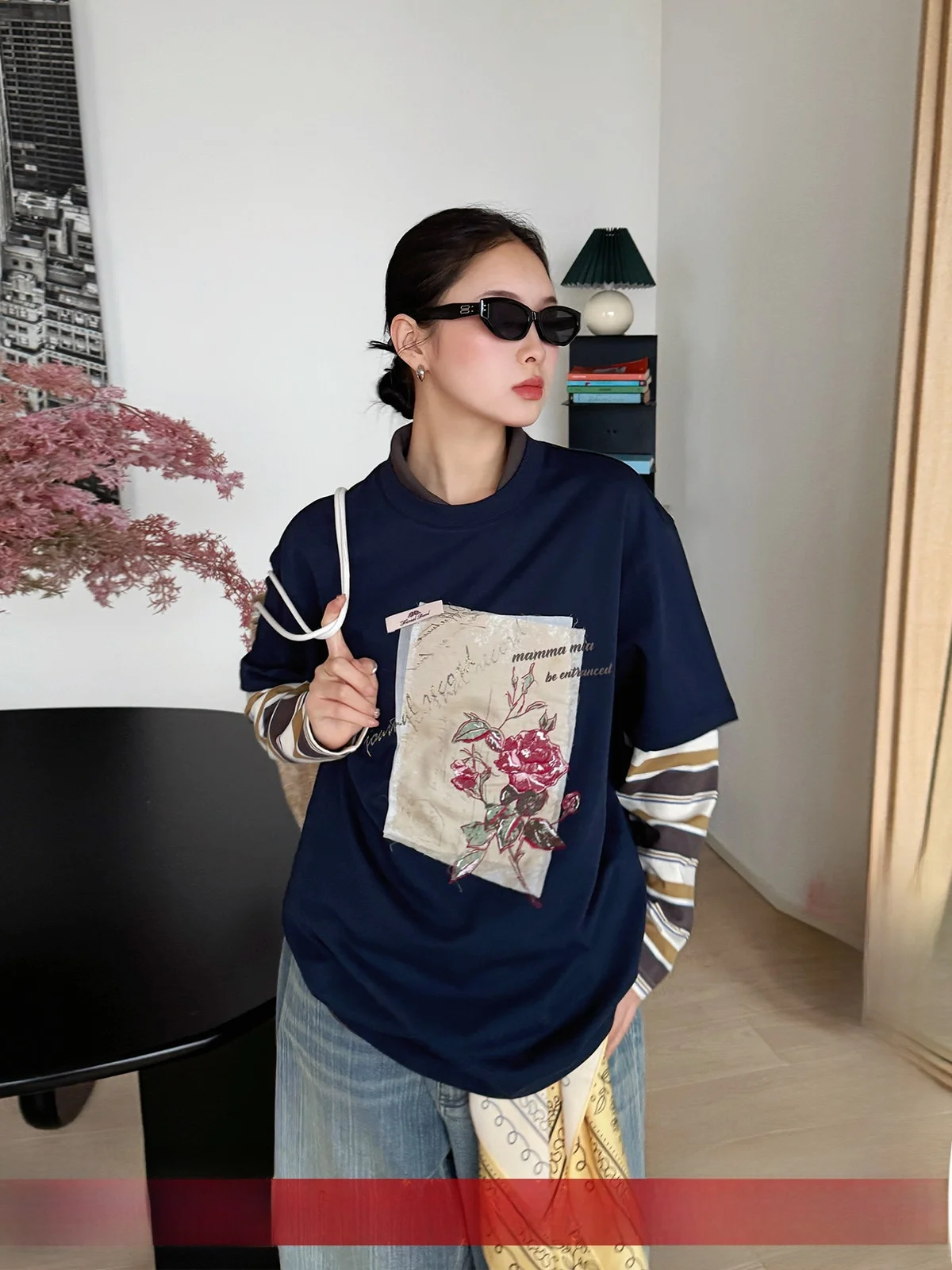 

Футболка S Brand ort Sve с иллюстрацией, повседневная, прямого кроя, влагоотводящая, для весеннего сезона, модная