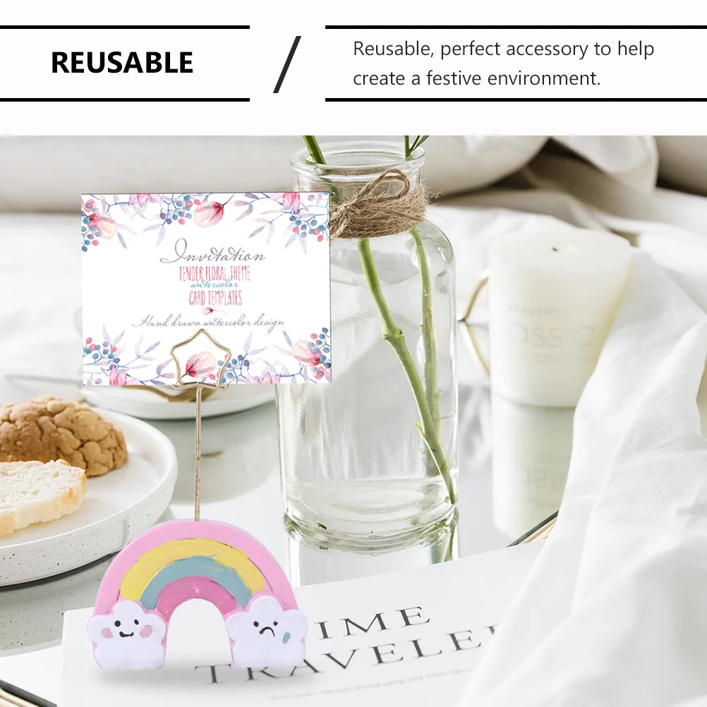 

2pcs Message Clip Stand Creative Memo Clips Desktop Photo Holder Table Number Holders Wedding Supplies Paper Organizer Name Card