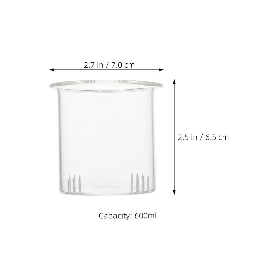 2Pcs Glass Teapot Infuser Insert for 600Ml Pot Removable Tea Strainer Easy Clean Fine Filtration Loose Leaf Tea Brewing Tool
