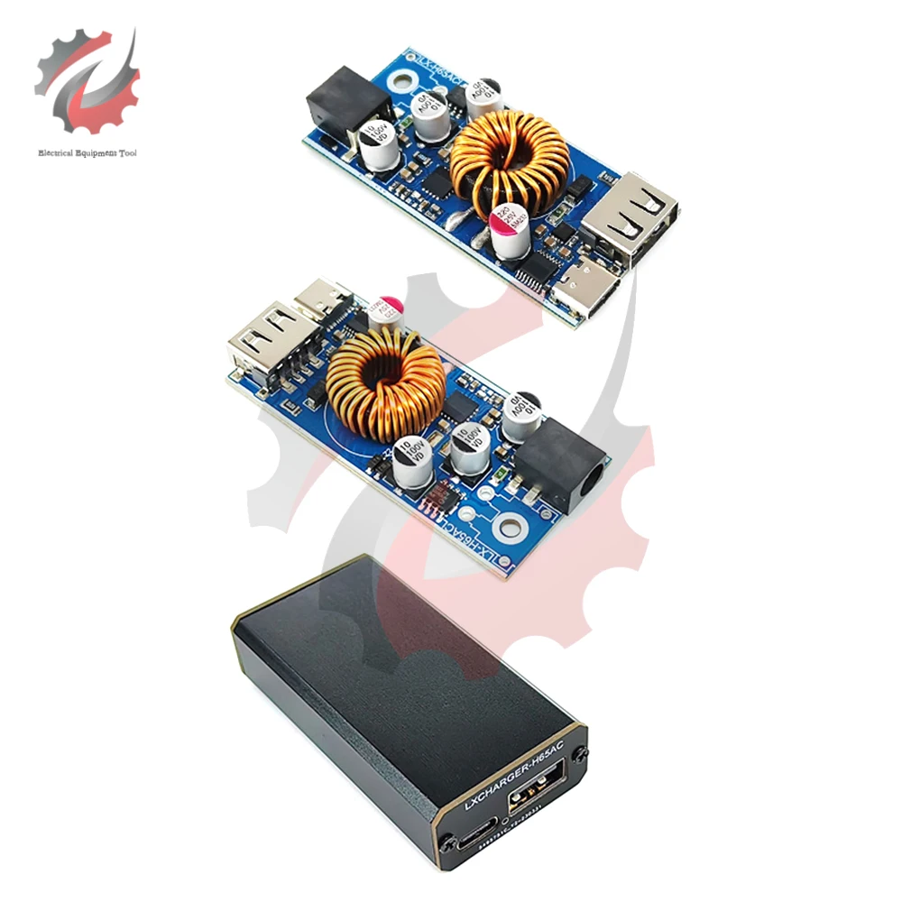 QC2.0 QC3.0 Double USB Type-C Fast Charging Module DC-DC 12-96V to 5V Step Up Power Supply Voltage Regulator Buck Converter