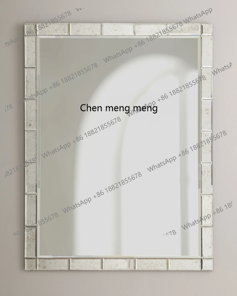 

Modern simple bathroom mirror toilet vanity mirror wall decoration home entrance retro mirror