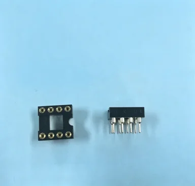DIP-8 Round Hole 8 Pins 2.54MM DIP8 DIP IC Sockets Adaptor Solder Type 8 PIN IC Connector 20pcs
