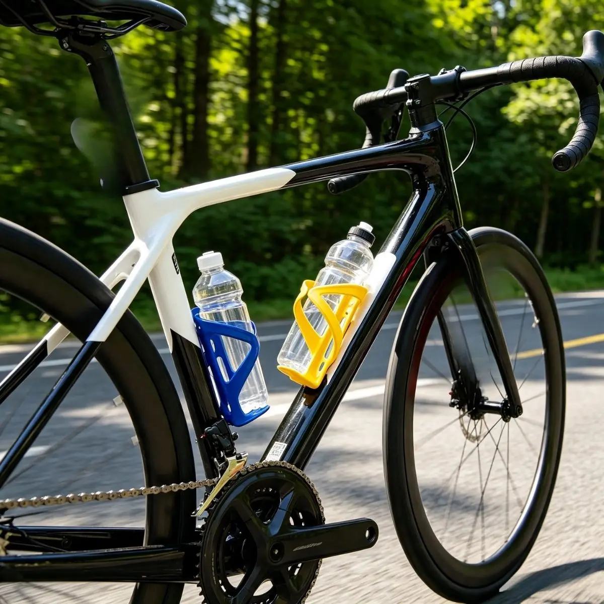 Bike Water Bottle Holder Bicycle Water Bottle Cage Fits Most Bike Bottles Lightweight （Not Included Screws and Tools）
