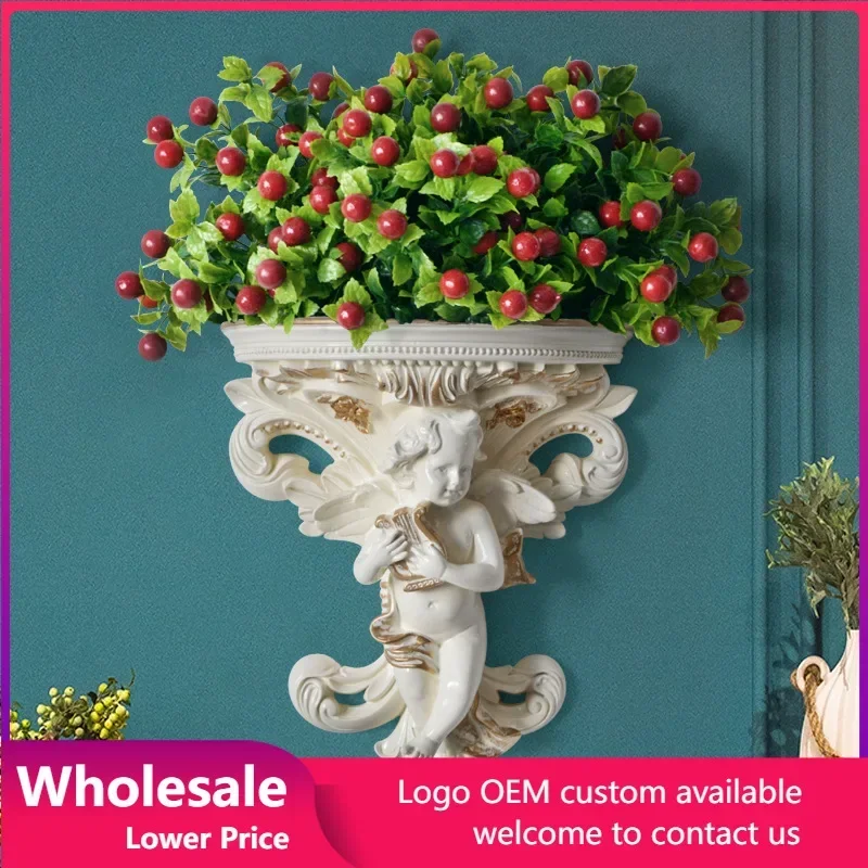 

Room Decoration European Style Angel sculpture Wall Hanging flower pot Decor Vintage Room Decor Room Decor Aesthetic