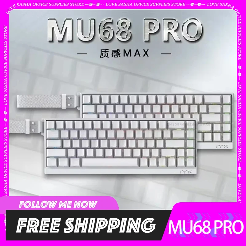 IYX Mu68 Pro Mechanical Keyboard Magnetic Switch 8000Hz RT0.04mm Gaming Keyboard Aluminium Alloy wired Keyboard Valorant Gamer