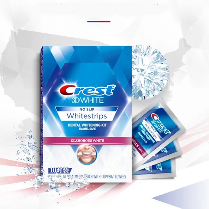 

Crest 3D Glamorous Whitestrips Professional EffectsTeeth Whitening Strips 30 Minutes White Teeth no Pain Oral Hygiene Care